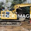Komatsu PC228 stock image - steel tracks